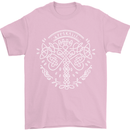 Viking Yggdrasil Tree Norse Mythology Thor Mens T-Shirt Cotton Gildan Light Pink