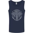 Viking Yggdrasil Tree Norse Mythology Thor Mens Vest Tank Top Navy Blue