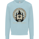 Vikings Valhalla Awaits Valknut Symbol Odin Mens Sweatshirt Jumper Light Blue