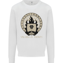 Vikings Valhalla Awaits Valknut Symbol Odin Mens Sweatshirt Jumper White