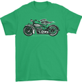 Vintage Motorcycle Custom Chopper Biker Mens T-Shirt Cotton Gildan Irish Green