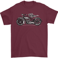 Vintage Motorcycle Custom Chopper Biker Mens T-Shirt Cotton Gildan Maroon