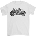 Vintage Motorcycle Custom Chopper Biker Mens T-Shirt Cotton Gildan White