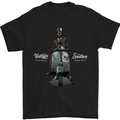 Vintage Scooters Nostalgia Speed Shop Mens T-Shirt Cotton Gildan Black