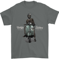 Vintage Scooters Nostalgia Speed Shop Mens T-Shirt Cotton Gildan Charcoal
