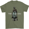 Vintage Scooters Nostalgia Speed Shop Mens T-Shirt Cotton Gildan Military Green