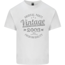 Vintage Year 20th Birthday 2003 Mens Cotton T-Shirt Tee Top White