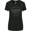 Vintage Year 48th Birthday 1975 Womens Wider Cut T-Shirt Black