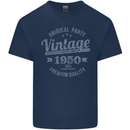 Vintage Year 73rd Birthday 1950 Mens Cotton T-Shirt Tee Top Navy Blue