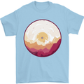Vinyl Landscape Record Mountains DJ Decks Mens T-Shirt 100% Cotton Light Blue