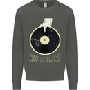 Vinyl Records Keep it Classic DJ Decks Kids Sweatshirt Jumper Storm Grey