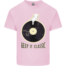 Vinyl Records Keep it Classic DJ Decks Kids T-Shirt Childrens Light Pink