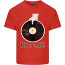 Vinyl Records Keep it Classic DJ Decks Kids T-Shirt Childrens Red