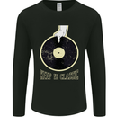 Vinyl Records Keep it Classic DJ Decks Mens Long Sleeve T-Shirt Black