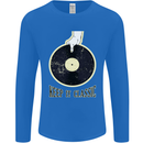 Vinyl Records Keep it Classic DJ Decks Mens Long Sleeve T-Shirt Royal Blue