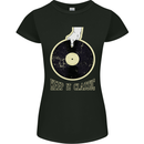 Vinyl Records Keep it Classic DJ Decks Womens Petite Cut T-Shirt Black