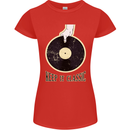 Vinyl Records Keep it Classic DJ Decks Womens Petite Cut T-Shirt Red