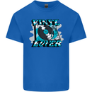 Vinyl Records Lover DJ Decks Turntable Kids T-Shirt Childrens Royal Blue