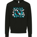 Vinyl Records Lover DJ Decks Turntable Mens Sweatshirt Jumper Black
