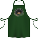 Vinyl Sunset Record LP Turntable Music Cotton Apron 100% Organic Forest Green