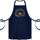 Vinyl Sunset Record LP Turntable Music Cotton Apron 100% Organic Navy Blue