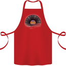 Vinyl Sunset Record LP Turntable Music Cotton Apron 100% Organic Red