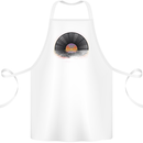 Vinyl Sunset Record LP Turntable Music Cotton Apron 100% Organic White