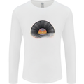 Vinyl Sunset Record LP Turntable Music Mens Long Sleeve T-Shirt White