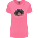 Vinyl Sunset Record LP Turntable Music Womens Wider Cut T-Shirt Azalea