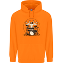 Virtruvian Drummer Funny Drumming Drum Childrens Kids Hoodie Orange