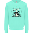 Virtruvian Drummer Funny Drumming Drum Mens Sweatshirt Jumper Peppermint
