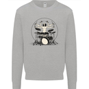 Virtruvian Drummer Funny Drumming Drum Mens Sweatshirt Jumper Sports Grey