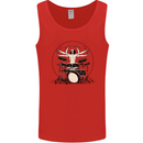 Virtruvian Drummer Funny Drumming Drum Mens Vest Tank Top Red
