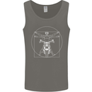 Vitruvian Biker Motorcycle Motorbike Mens Vest Tank Top Charcoal