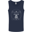 Vitruvian Biker Motorcycle Motorbike Mens Vest Tank Top Navy Blue