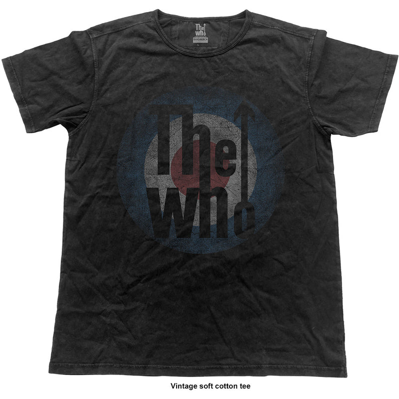The who vintage target mens black music t-shirt iconic bad tee