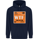 WTF Periodic Table Chemistry Geek Funny Childrens Kids Hoodie Navy Blue