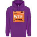 WTF Periodic Table Chemistry Geek Funny Childrens Kids Hoodie Purple