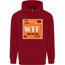WTF Periodic Table Chemistry Geek Funny Childrens Kids Hoodie Red