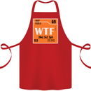 WTF Periodic Table Chemistry Geek Funny Cotton Apron 100% Organic Red
