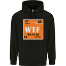 WTF Periodic Table Chemistry Geek Funny Mens 80% Cotton Hoodie Black
