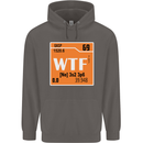WTF Periodic Table Chemistry Geek Funny Mens 80% Cotton Hoodie Charcoal