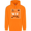 WTF Periodic Table Chemistry Geek Funny Mens 80% Cotton Hoodie Orange