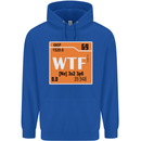 WTF Periodic Table Chemistry Geek Funny Mens 80% Cotton Hoodie Royal Blue