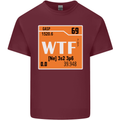 WTF Periodic Table Chemistry Geek Funny Mens Cotton T-Shirt Tee Top Maroon