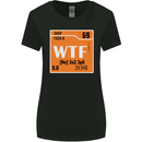 WTF Periodic Table Chemistry Geek Funny Womens Wider Cut T-Shirt Black