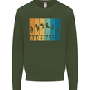 Wakeboarder Water Sports Wakeboarding Mens Sweatshirt Jumper Forest Green