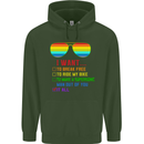 Want to Break Free Ride My Bike Funny LGBT Childrens Kids Hoodie Forest Green