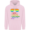 Want to Break Free Ride My Bike Funny LGBT Childrens Kids Hoodie Light Pink