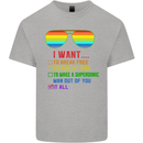 Want to Break Free Ride My Bike Funny LGBT Kids T-Shirt Childrens Sports Grey